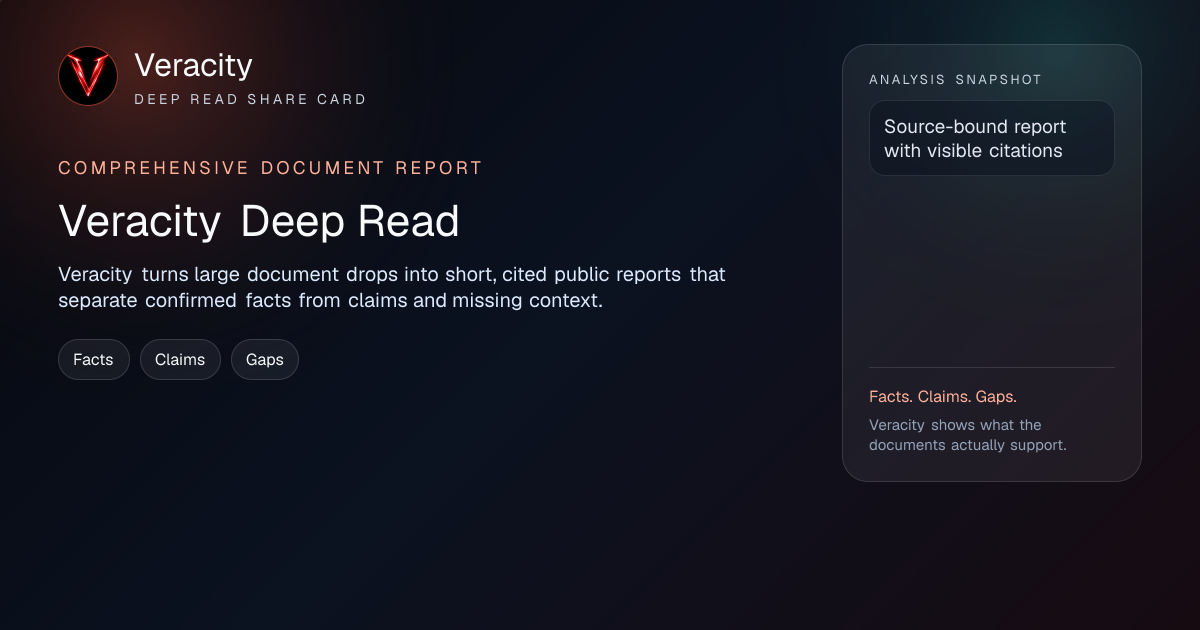 Deep Read sample: public document drop report | Veracity Deep Read